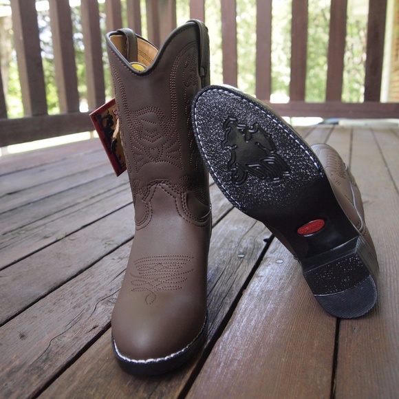 Durango Boy's Lil' Brown Emboss Western Boot - Picture 5 of 8